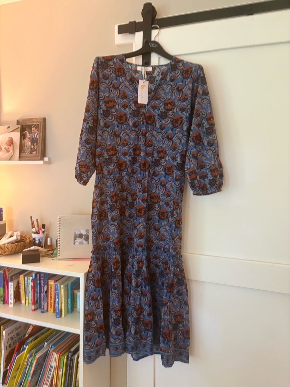 Bindu NWT Blue Floral Maxi Dress